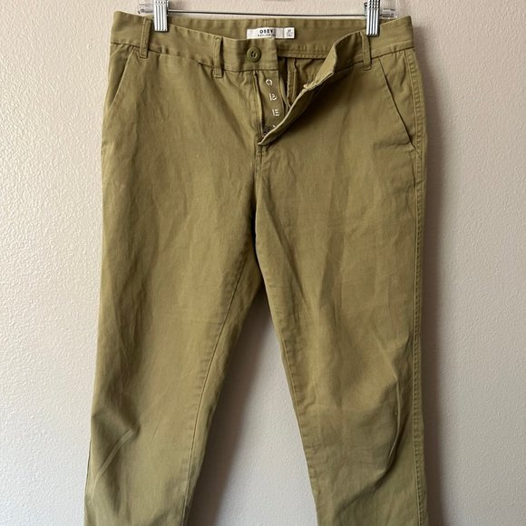 Obey Olive Green Capris Size 27 - Picture 1 of 5